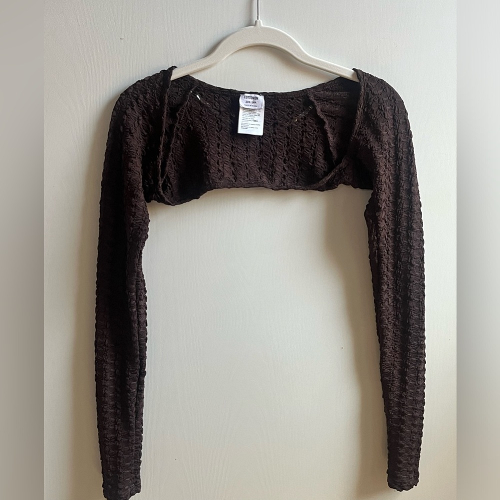 Crop  brown sleeve